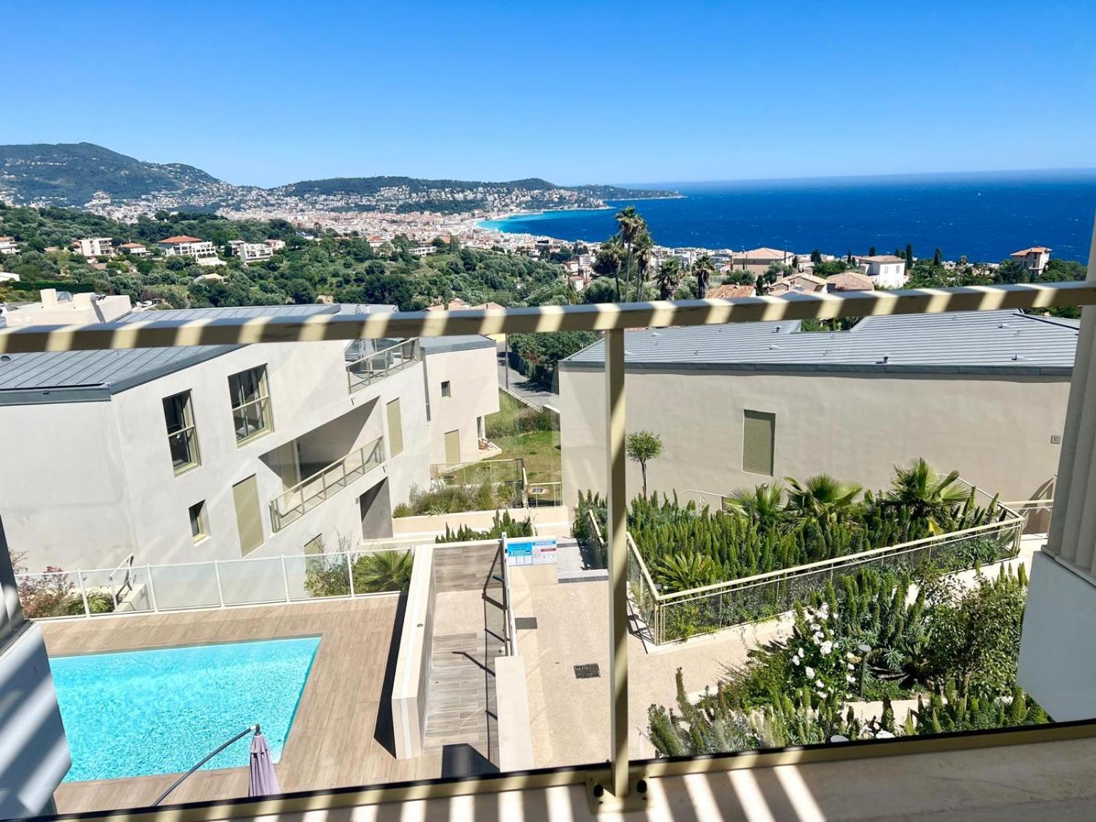 Panoramic Sea View Appartment Blue Pearl Nizza Esterno foto