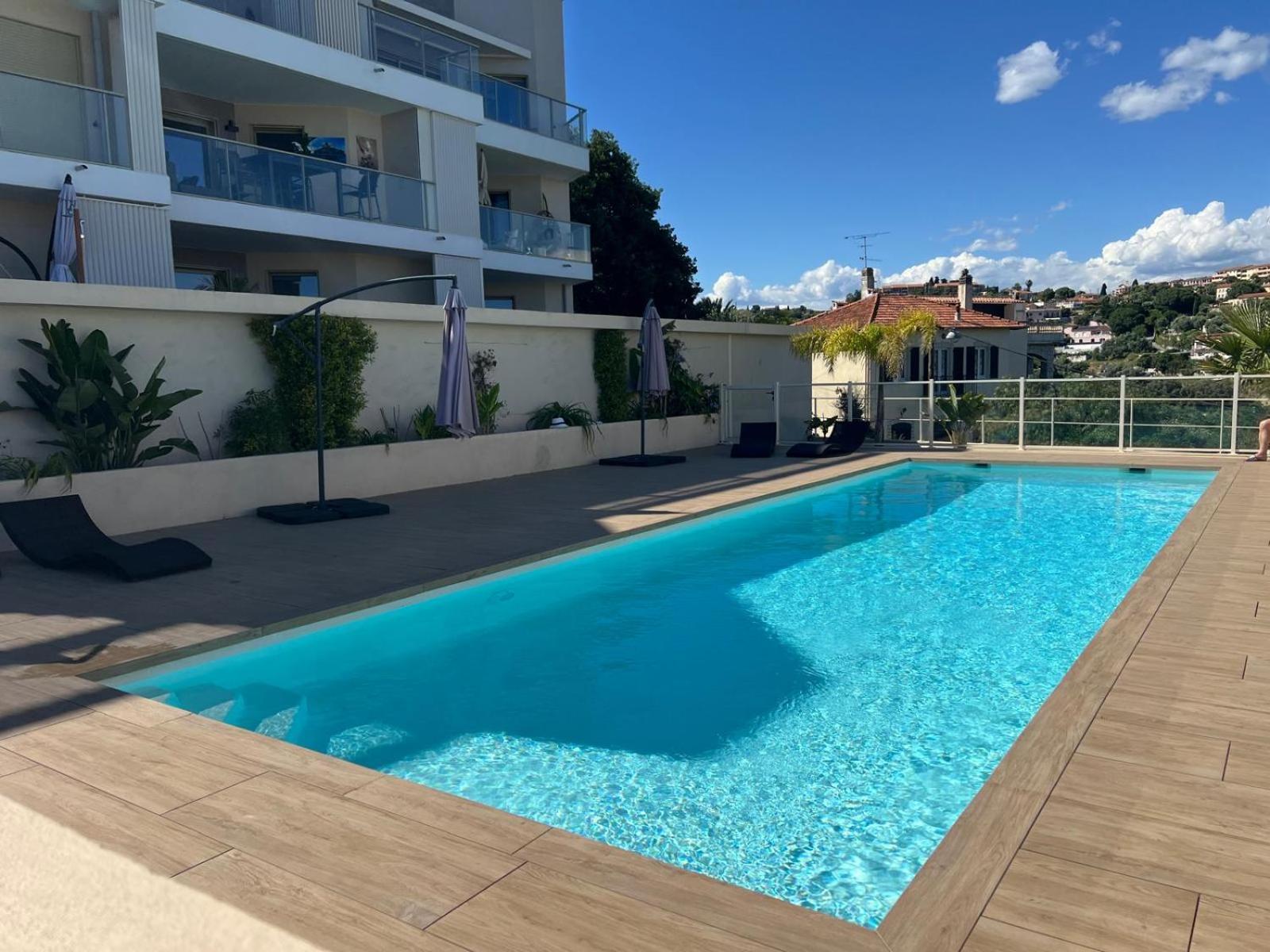 Panoramic Sea View Appartment Blue Pearl Nizza Esterno foto