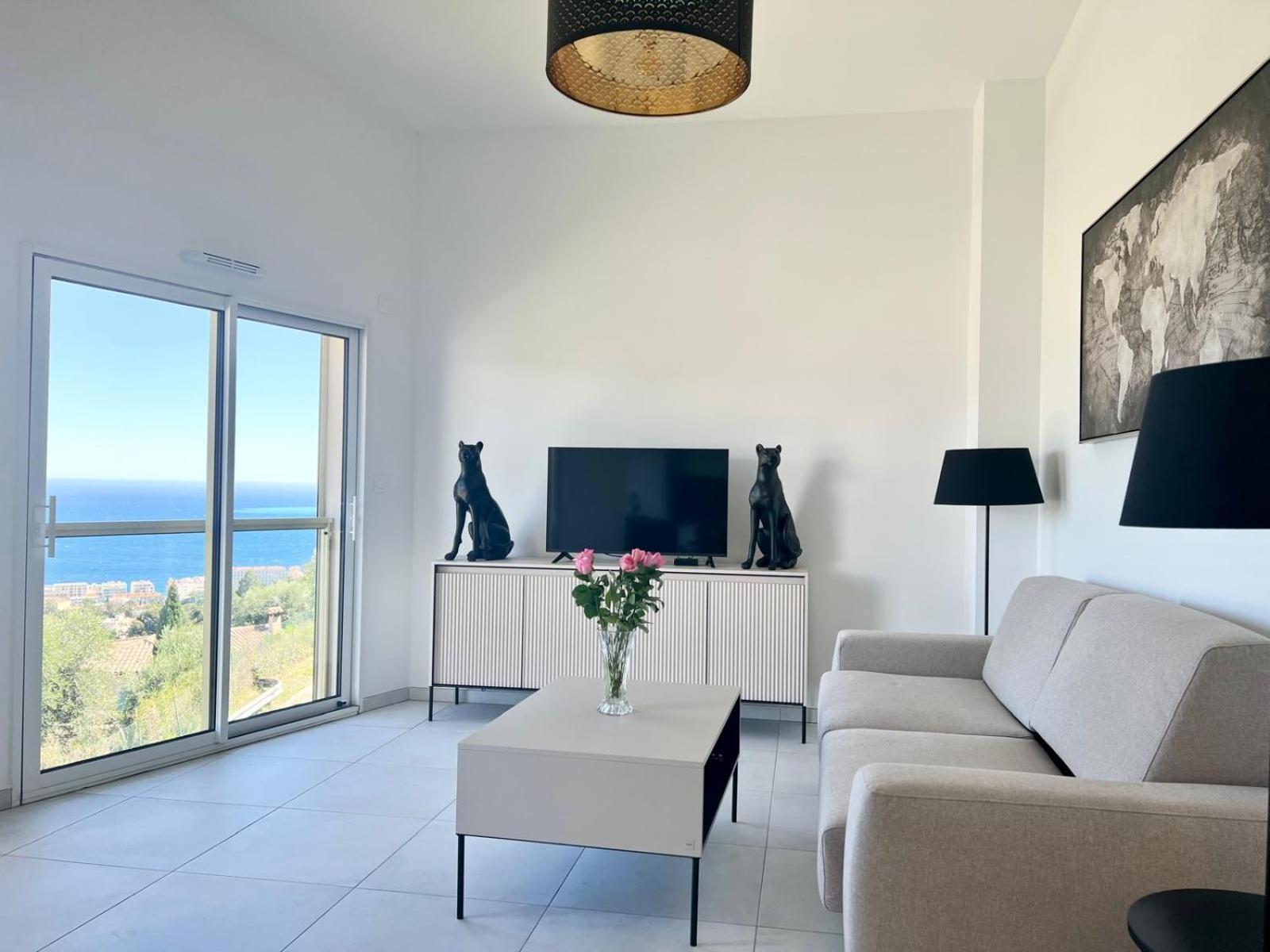 Panoramic Sea View Appartment Blue Pearl Nizza Esterno foto