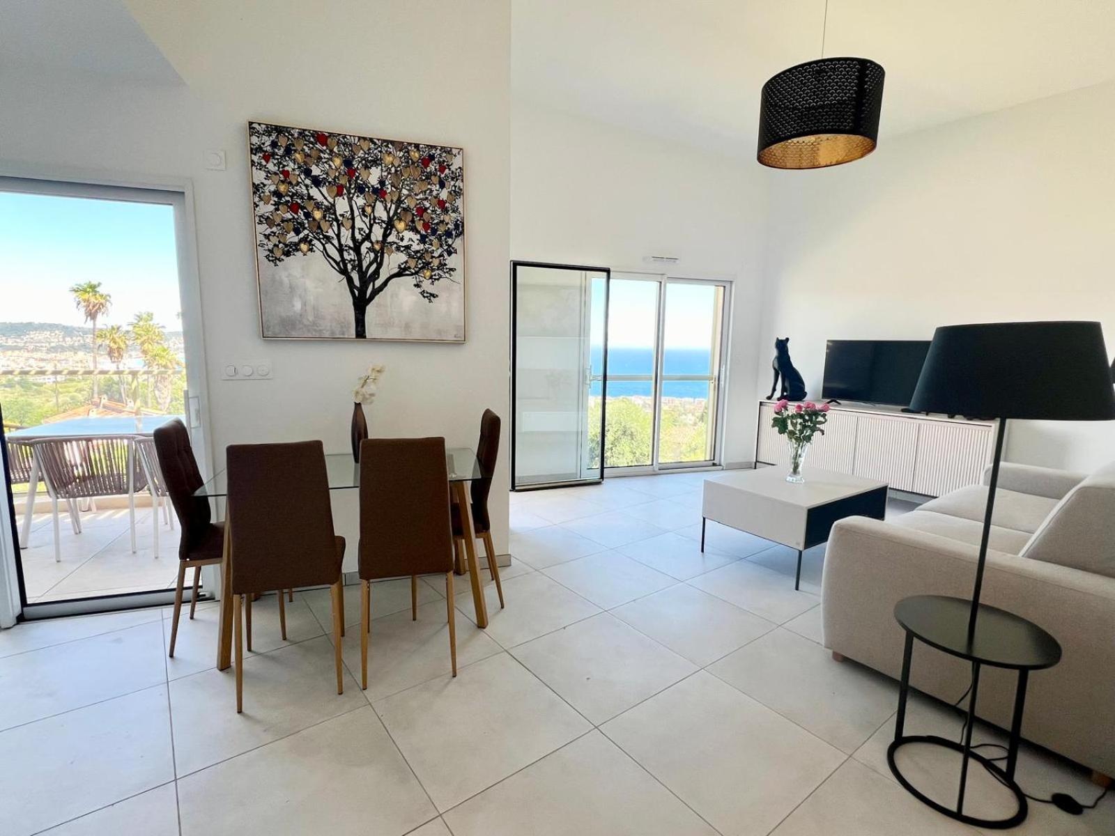 Panoramic Sea View Appartment Blue Pearl Nizza Esterno foto